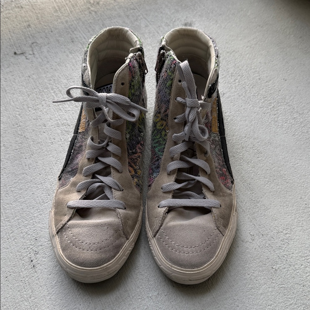 Golden Goose slide rainbow high top sneakers size 40 - Picture 14 of 14